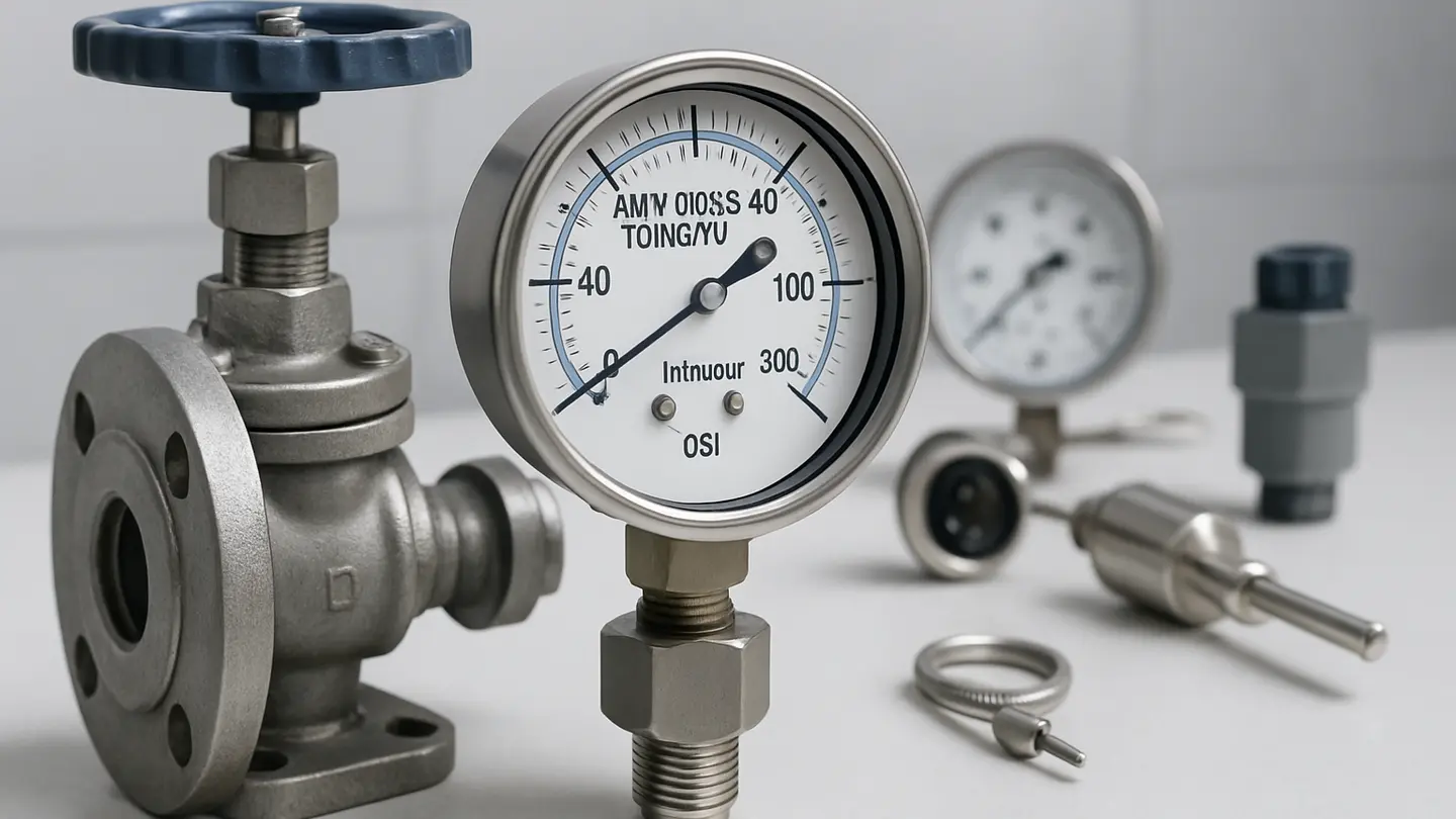 Pressure gauge installed on an anhydrous ammonia system