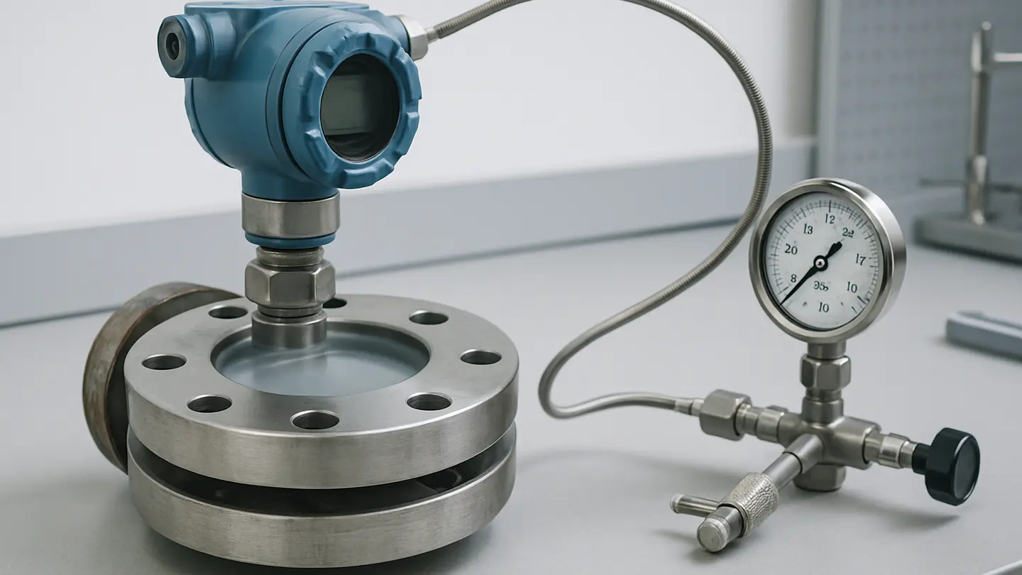 Isolation ring installed between a process pipeline and pressure instrument