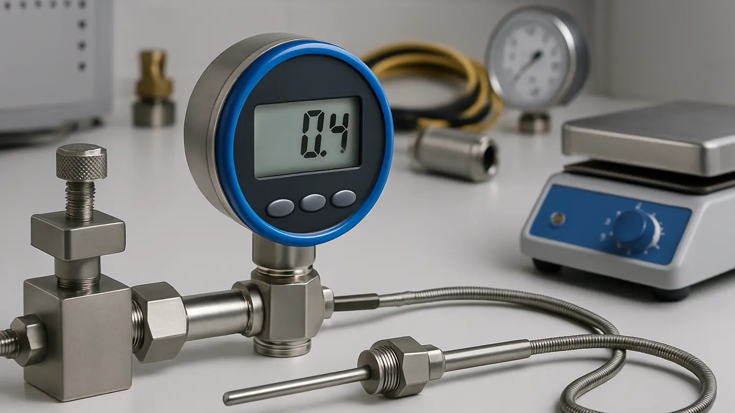 Digital pressure gauge exposed to process temperature changes